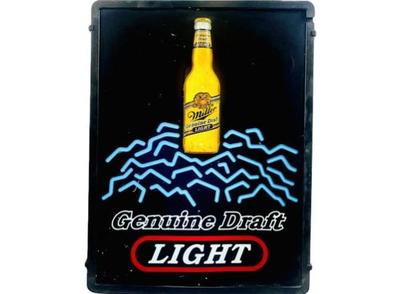 Vintage Miller Genuine Draft Light Electric Beer Sign