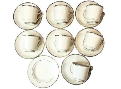 Mikasa Trousdale Pattern Porcelain Cups & Saucers