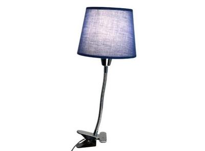 Blue Clip On Lamp With Flexible Gooseneck
