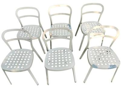 IKEA "Reidar" Stackable Chairs - Aluminum Outdoor Chair Set