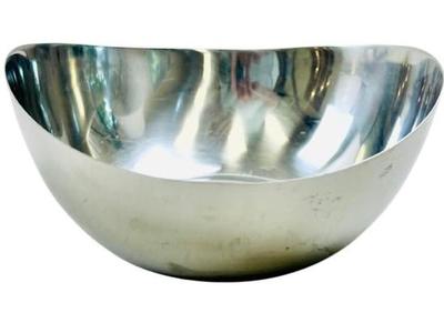 Danish Stainless Steel Serving Bowl - Signed On Base "Dana Stainless - DFA Denmark"