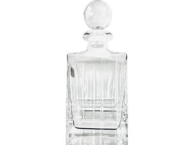 New! Never Used! Cut Crystal Decanter In Original Box - Signed "Royal Crown Rock - Top Collection"