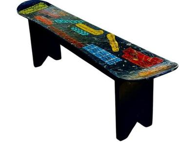 Bench Made From A Snowboard - Great For Entryway Or Mudroom