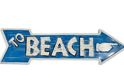 Metal Sign - "To Beach"