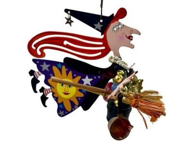 Artisan Halloween Figure - Signed "Fanciful Flights By Karen Rossi" - With Original Box & Packaging