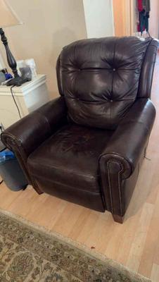 Brown leather chair