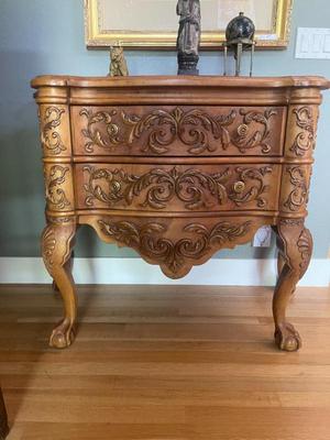 Louis xv style french walnut commode