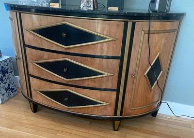 Satinwood and brass colombo mobili italy side board chest
