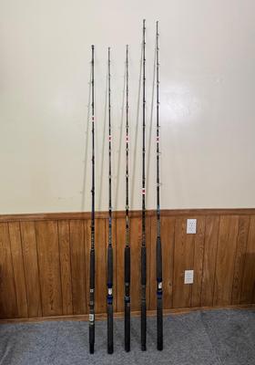 Offshore Fishing Rods | Avet, Pro Saber, Fin-Nor Offshore & Quantum Blur Runner Gold | 5 Total