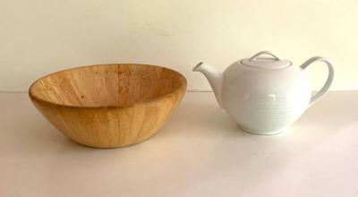 Sale Photo Thumbnail #13: Dansk bowl and Pier 1 teapot.