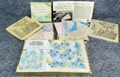 Belgian bruges hand crafted lace tea settings rice paper napkins
