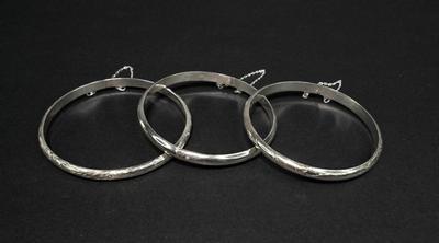 3 sterling silver bracelets