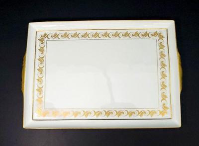 Richard ginori italy rare torino tray gold edge scrolls