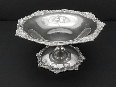Black starr & frost sterling silver compote footed bowl