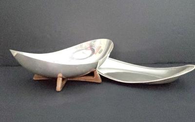 Silverplated mcm bowl and dish