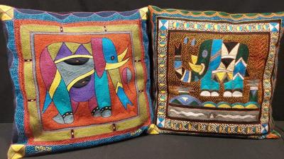KAROSS SOUTH AFRICAN EMBROIDERED PILLOWS