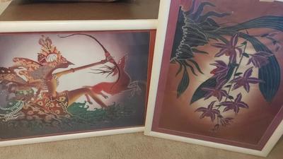 LARGE SOUTHEAST ASIAN FRAMED ART
