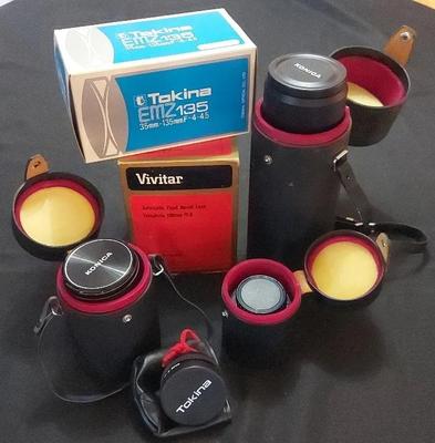 LOT OF CAMERA LENSES, INCLUDING VINTAGE 