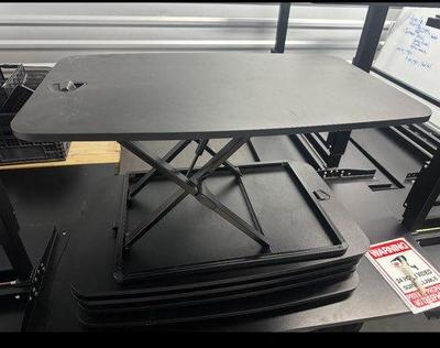 Single top height adjustable standing desk converter 3 of 4)