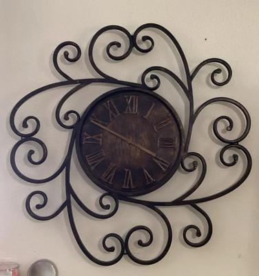 Metal wall clock