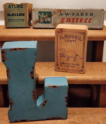 Vintage wood metal