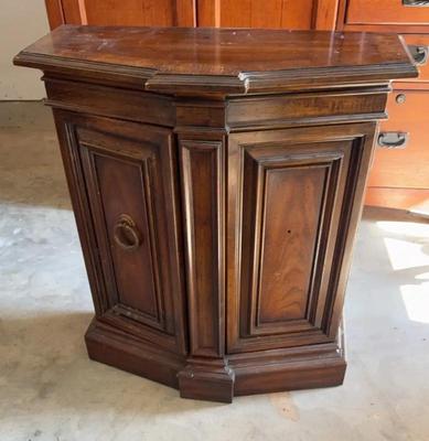 Wooden entry way storage cabinet