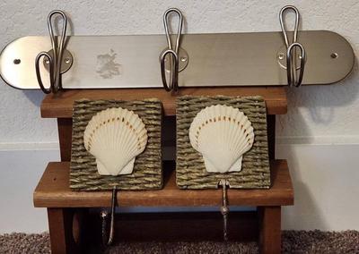 Metal mountable hook 2 coastal hooks