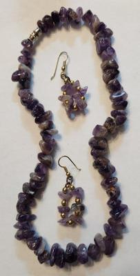 Amethyst Necklace and Earrings
