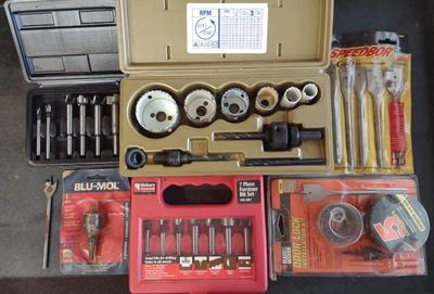 Sale Photo Thumbnail #195: Hole Saw, Forstner & Spade Drill Bit Sets