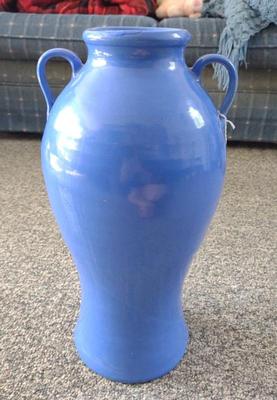 Sale Photo Thumbnail #355: 18" Blue Glazed Pottery Vase