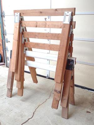 Sale Photo Thumbnail #595: 3 Pair of Saw Horses