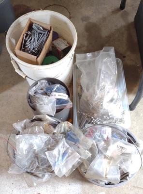 Sale Photo Thumbnail #272: 5 Buckets of Hardware - B
