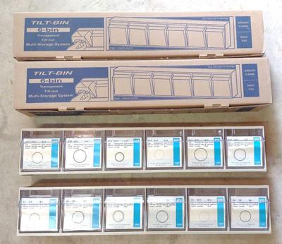 Sale Photo Thumbnail #246: 2 Tilt Bin Plastic Hardware Organizers w/ Box