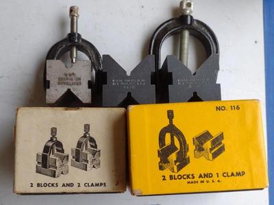 Sale Photo Thumbnail #189: Vintage V-Blocks & Clamps