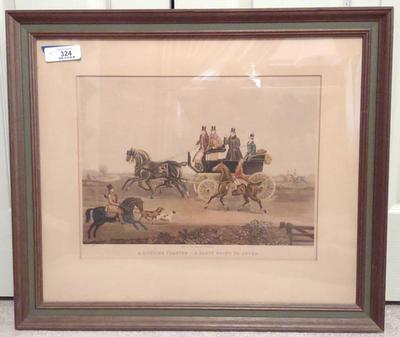 Sale Photo Thumbnail #328: James Pollard Fox Hunt Hand-colored Etching