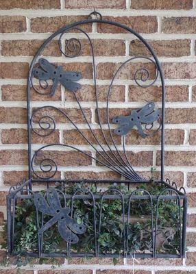 Sale Photo Thumbnail #416: Metal Hanging Butterfly Wall Planter
