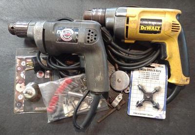 Sale Photo Thumbnail #163: Two Corded Drills (DeWalt & B&D)
