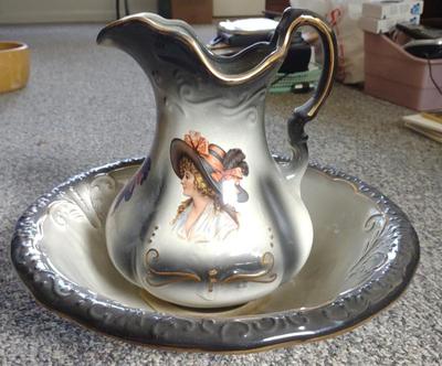 Sale Photo Thumbnail #66: R.S. Prussia Wash Basin & Pitcher Set