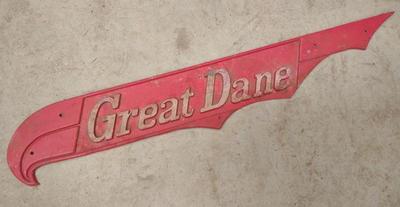 Sale Photo Thumbnail #129: Great Dane Metal Advertising Sign