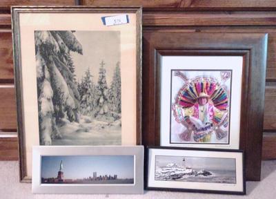 Sale Photo Thumbnail #582: 4 Signed Framed Photographs
