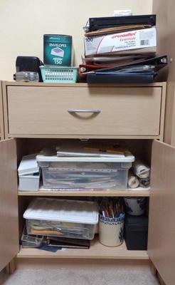 Sale Photo Thumbnail #443: Cabinet w/ Stationary Supplies