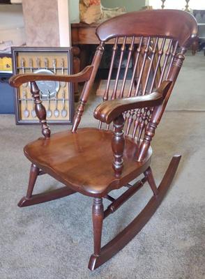 Sale Photo Thumbnail #392: Childs Wooden Rocking Chair