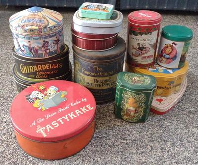 Sale Photo Thumbnail #493: Vintage Advertising Tins A