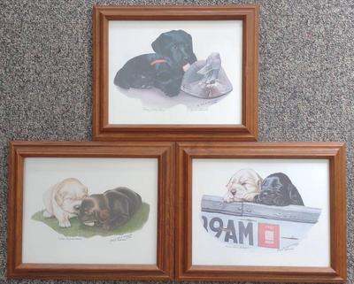 Sale Photo Thumbnail #349: 3 Jack Schroeder Pencil Signed Dog Art Prints