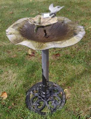 Sale Photo Thumbnail #75: Metal Figural Outdoor Bird Bath