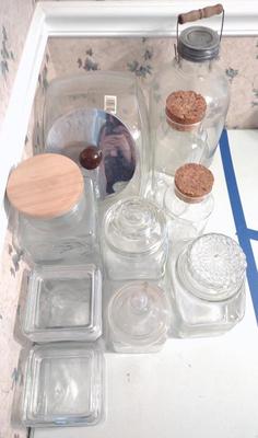 Sale Photo Thumbnail #514: Glass Kitchen Canisters, Containers & Jars
