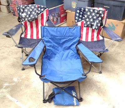 Sale Photo Thumbnail #635: Three Folding Camping Chairs