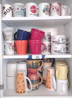 Sale Photo Thumbnail #506: Lot of Coffee Mugs (Incl. Mattel & Nautical)