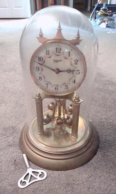 Sale Photo Thumbnail #92: John Wanamaker Glass Dome Mantel Clock