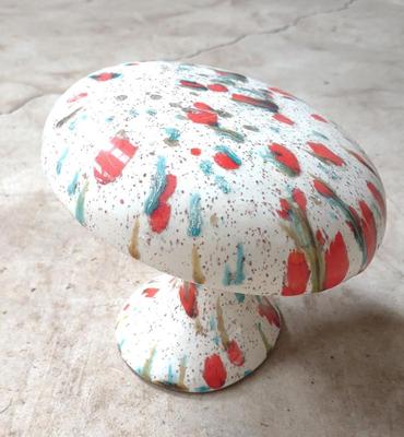 Sale Photo Thumbnail #623: Vintage Speckled Pottery Mushroom Art